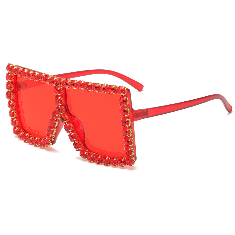 Women's striking square sunglasses with sparkling appliques Kalsten