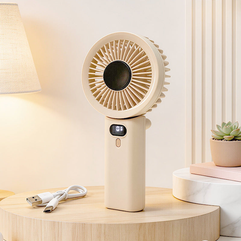 Women Portable Hand Fan with Temperature Regulating Display Kalsten