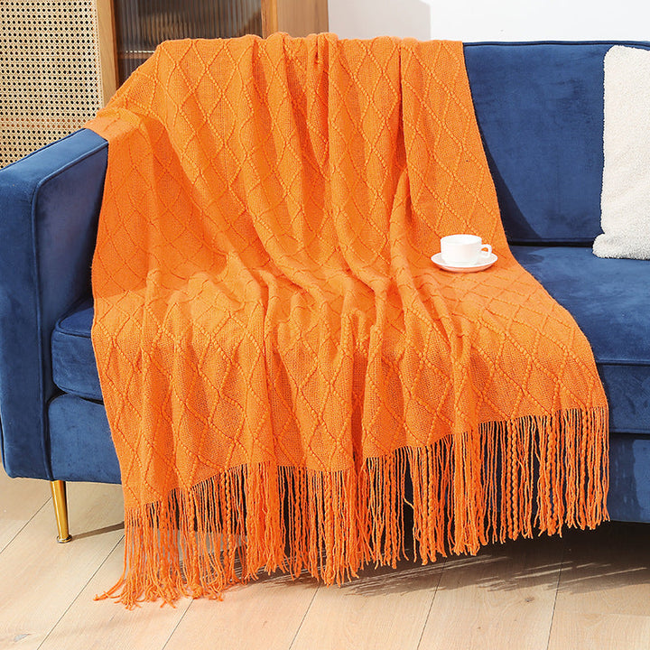 Women High-quality and stylish fleece blanket with modern textured pattern Kalsten