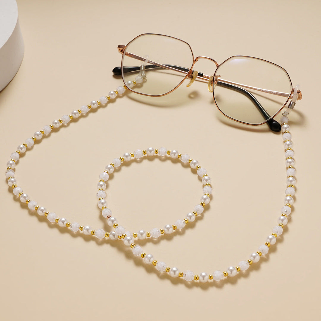 Elegant Pearl and Crystal Eyewear Chain kalsten