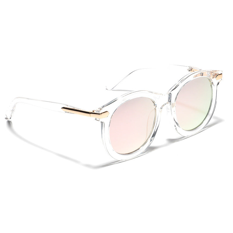 Women's fashionable sunglasses with transparent frame and golden accents Kalsten