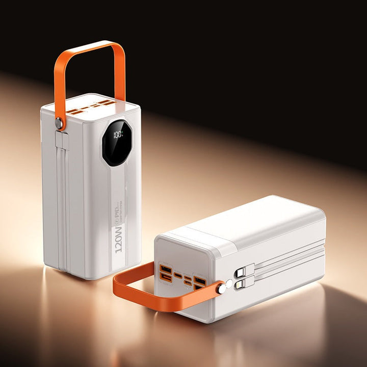Portable power station with integrated LED display and carrying handle Kalsten
