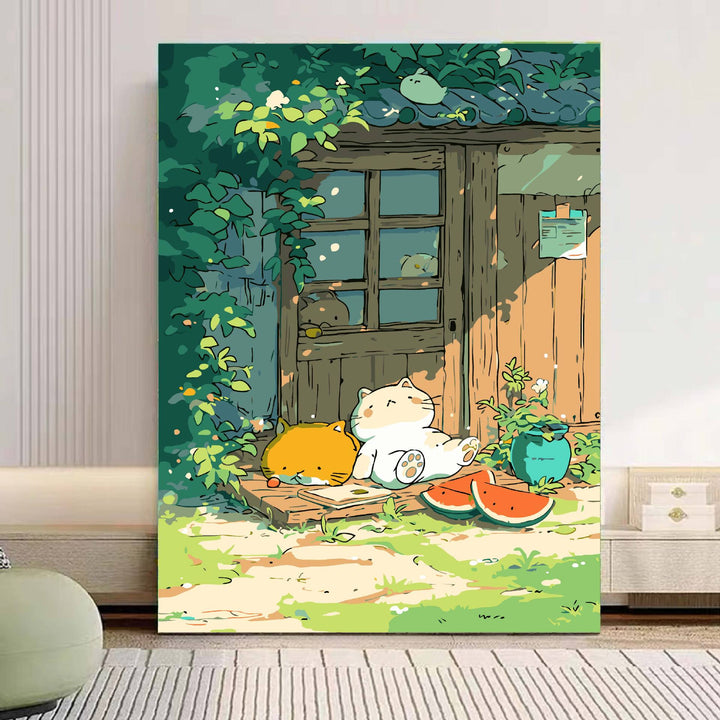 Playful Panda Illustration Canvas Art Kalsten