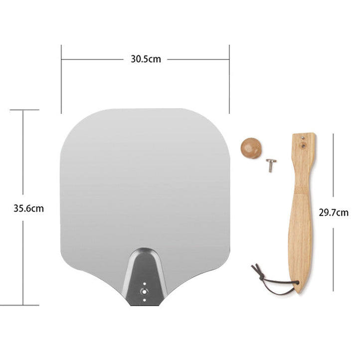 heavy duty bamboo handle pizza peel with anodized aluminum paddle Kalsten