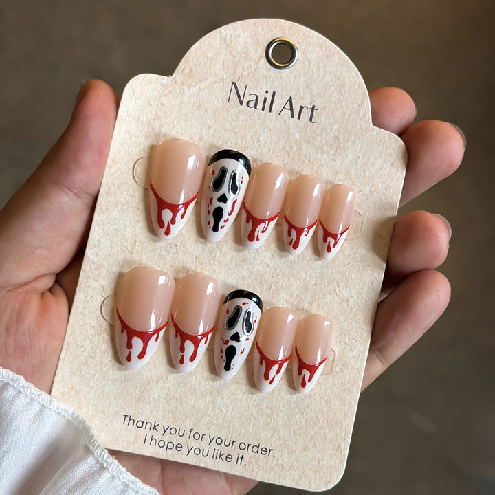 Artistic Horror-Themed Press-On Nails Kalsten