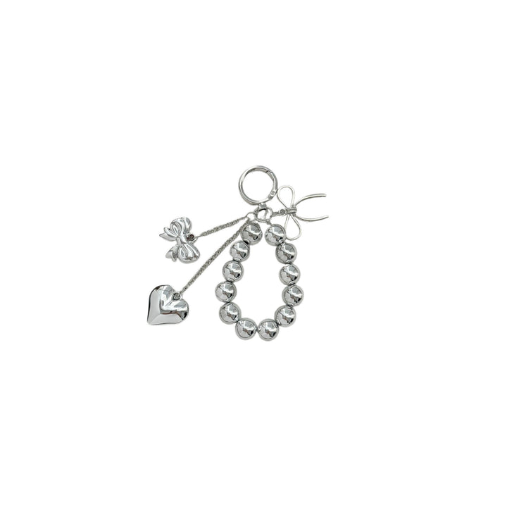 Elegant Heart and Bow Charm Keychain Kalsten