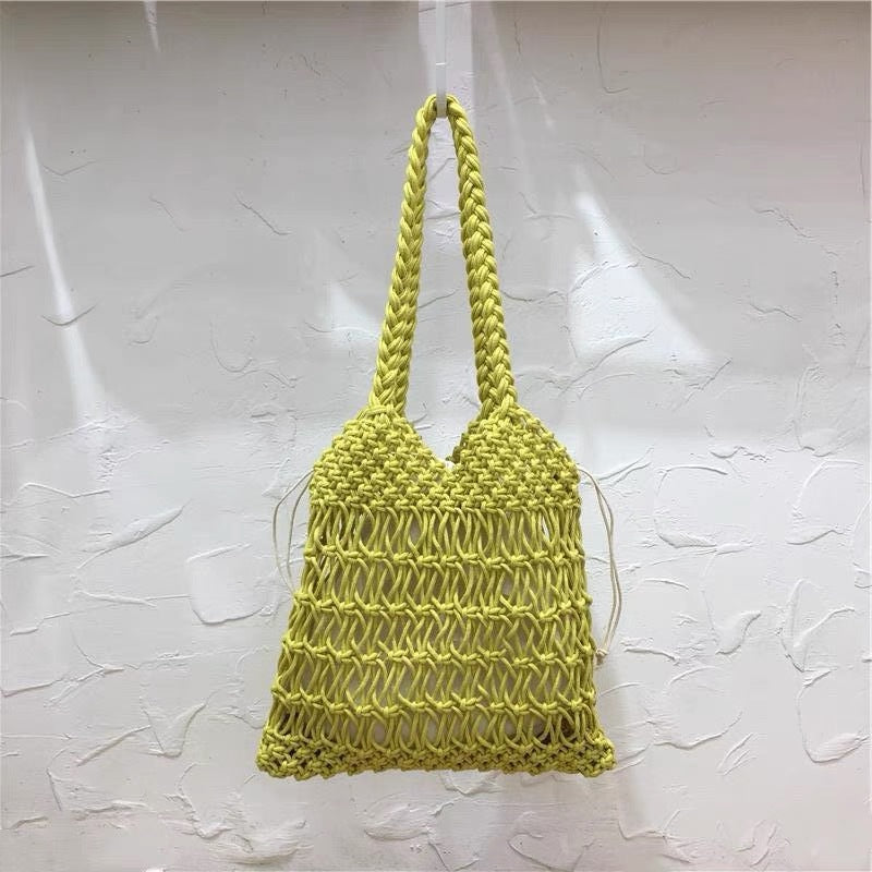 Hand-knotted shoulder bag with fine mesh design Kalsten