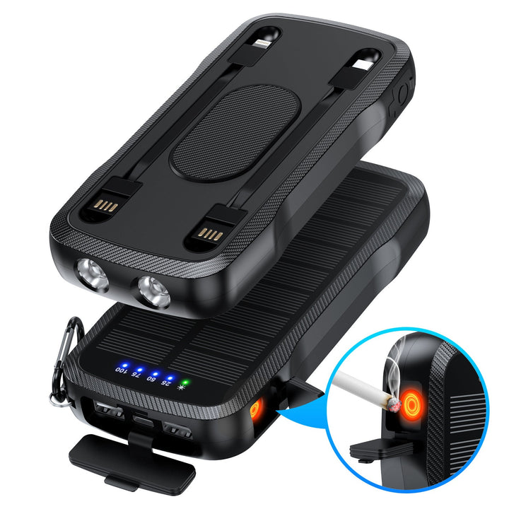Solar charger with integrated USB ports and LED lamps Kalsten