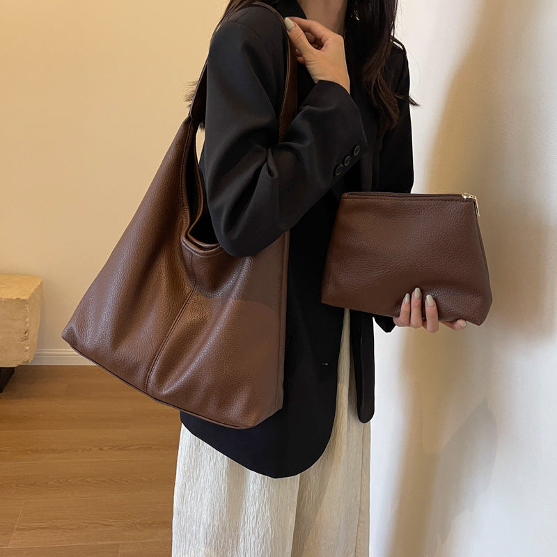 Textured Leather Hobo Bag Acalora