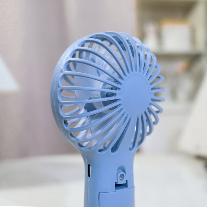 Ladies portable hand fan with ergonomic design and USB charging function Kalsten