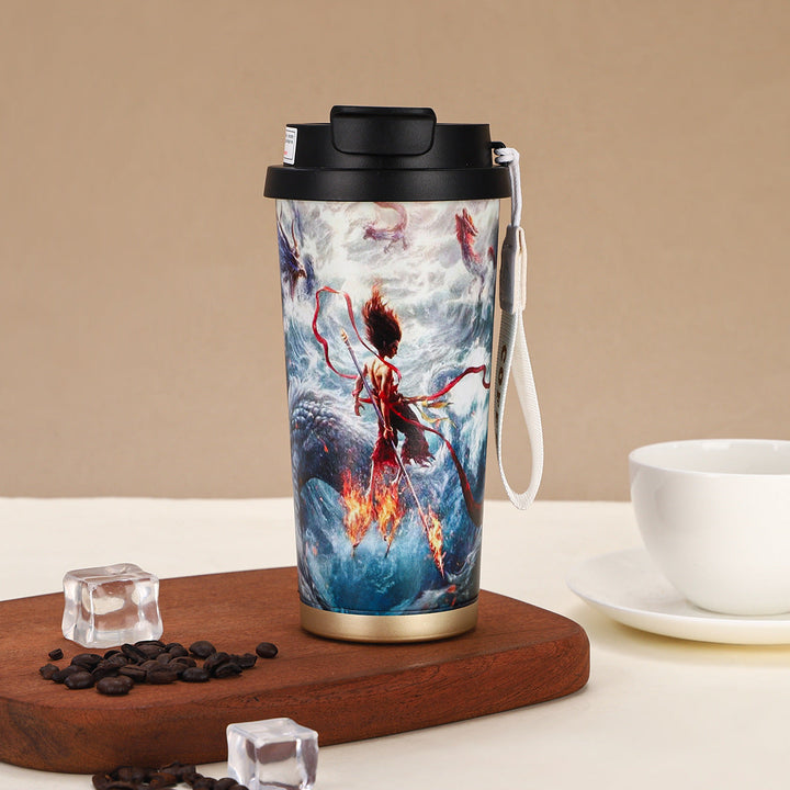 Women's Thermal Mug with Fiery Design Kalsten