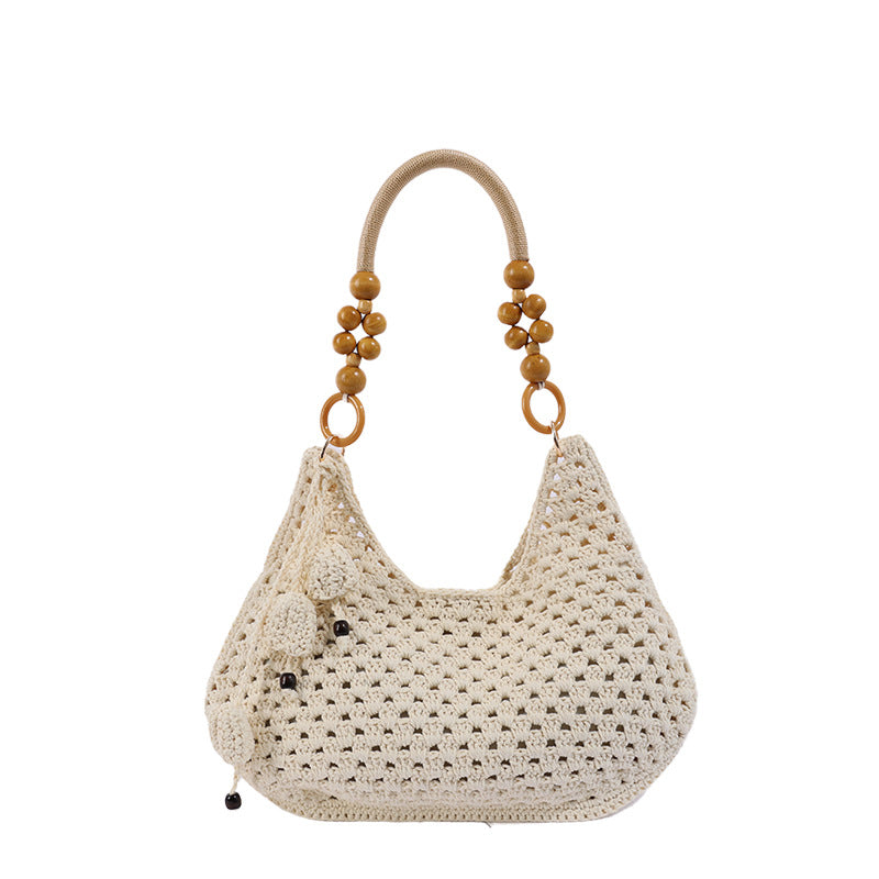 Handmade crochet bag with colorful tassels Kalsten