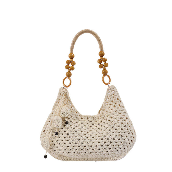 Handmade crochet bag with colorful tassels Kalsten