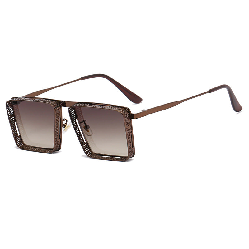 Ladies extravagant square sunglasses with perforated frame Kalsten