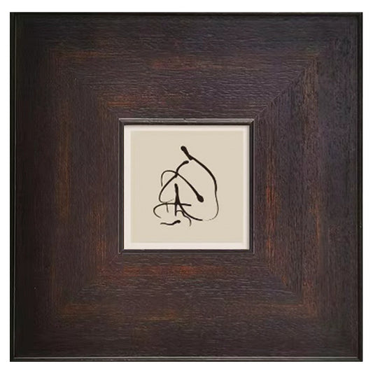 Framed Abstract Ink Artwork
