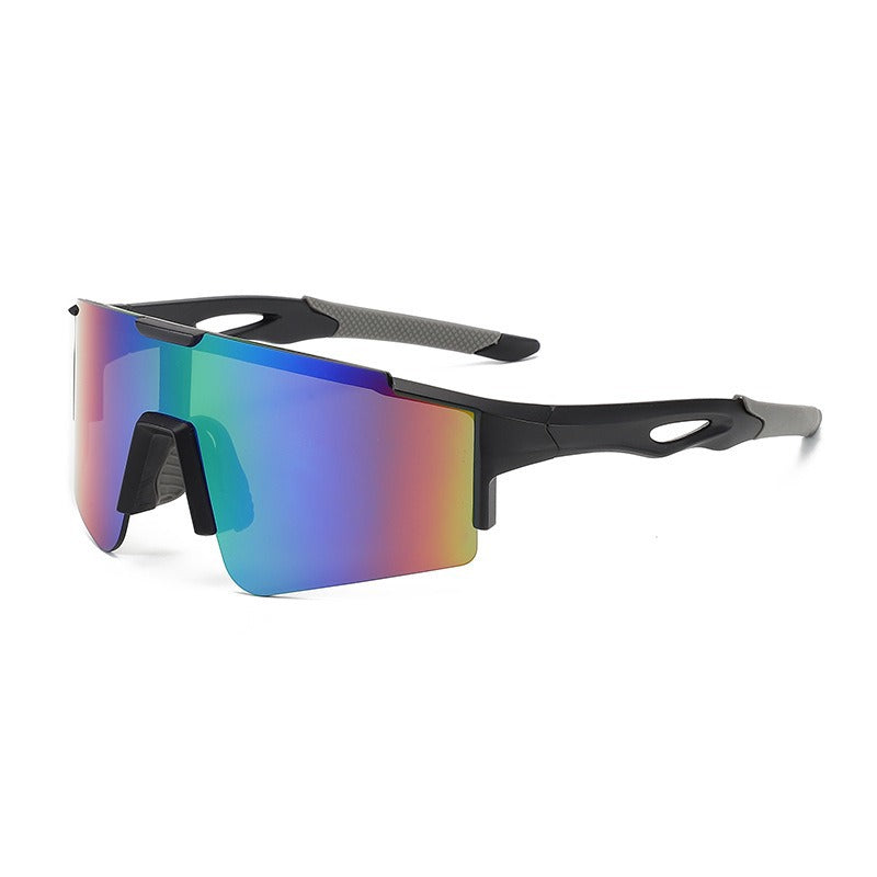 Unisex nan sporty polarizing bike sunglasses with a one-piece visor and non-slip temples Kalsten