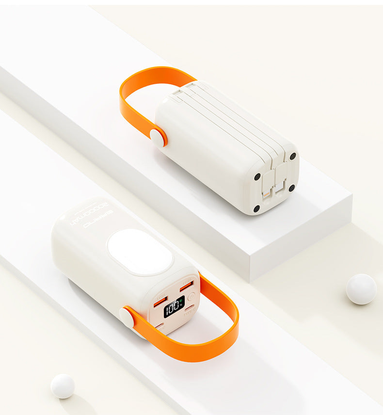 Portable power bank with integrated carrying handle and digital charging indicator Kalsten