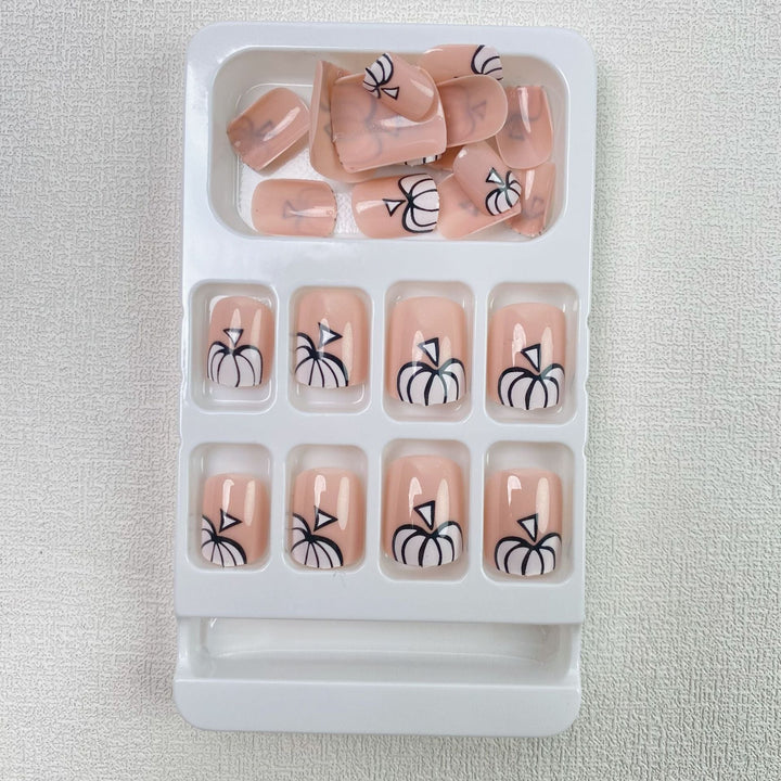 Artistic Halloween-Themed Press-On Nail Set Kalsten