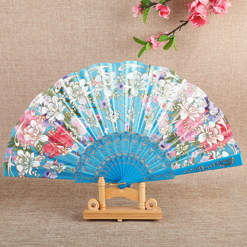 Ladies Elegant Hand Fan with Intricate Floral Patterns Kalsten
