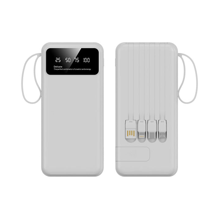 Multifunctional power bank with integrated charging cables Kalsten