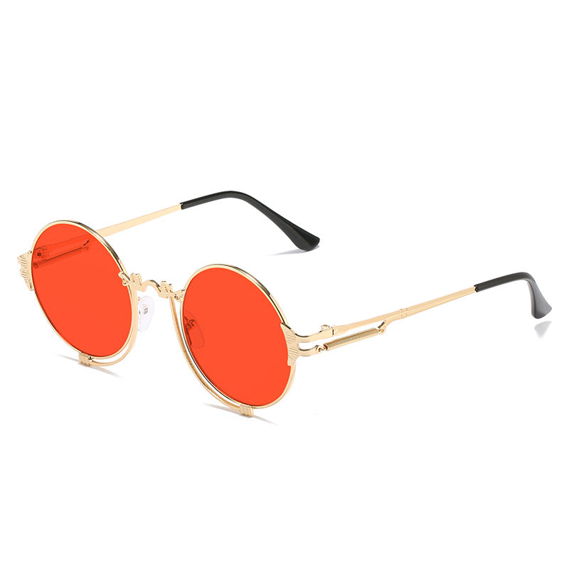 Women's stylish round metal sunglasses with artistic designs Kalsten