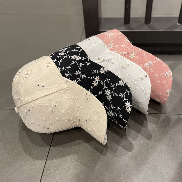 Women's Embellished Floral Cap Kalsten