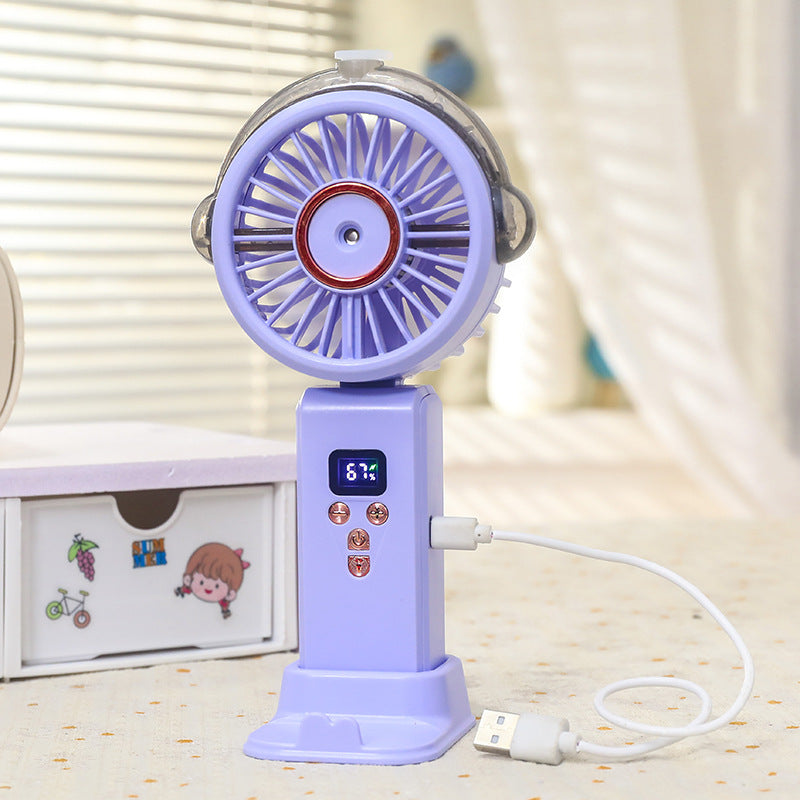 Women portable spray fan with LCD display Kalsten