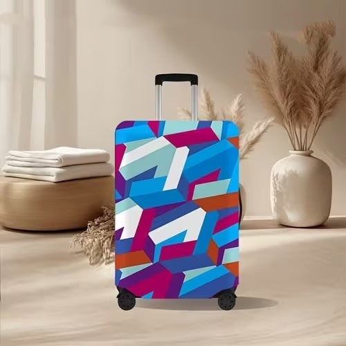 Unisex nan elastic suitcase cover with volcanic lava marble design, stretch protective cover for trolley Kalsten