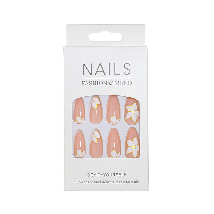 Elegant Floral-accented Press-On Nail Set Kalsten