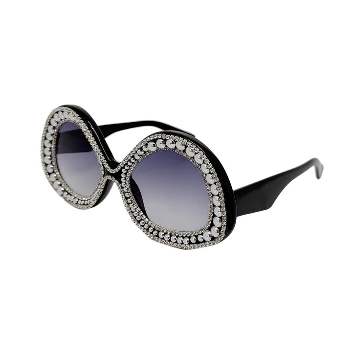 Ladies Glamorous Statement Sunglasses with Sparkling Crystal Frame Kalsten