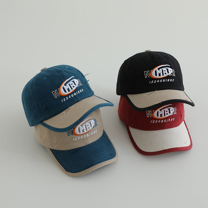 Men's Distressed Cotton Logo Baseball Cap Kalsten