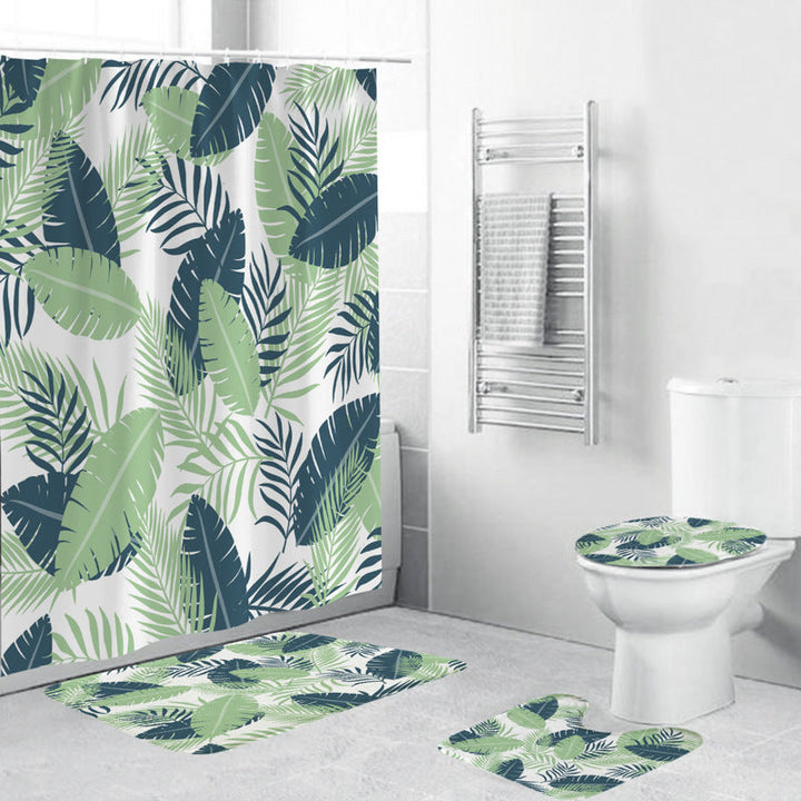 Leafy Botanical Themed Bathroom Ensemble Kalsten