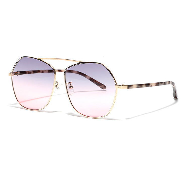 Women's geometric sunglasses with luxurious metal frame Kalsten