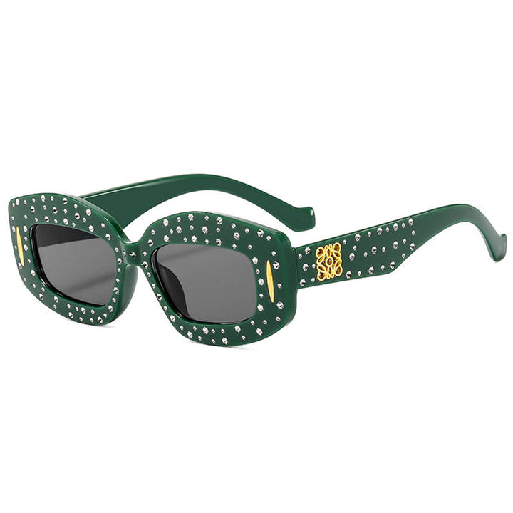 Women striking sunglasses with glamorous rhinestone details Kalsten