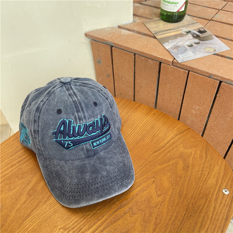 Men's Vintage-Inspired Distressed Cotton Baseball Cap Kalsten