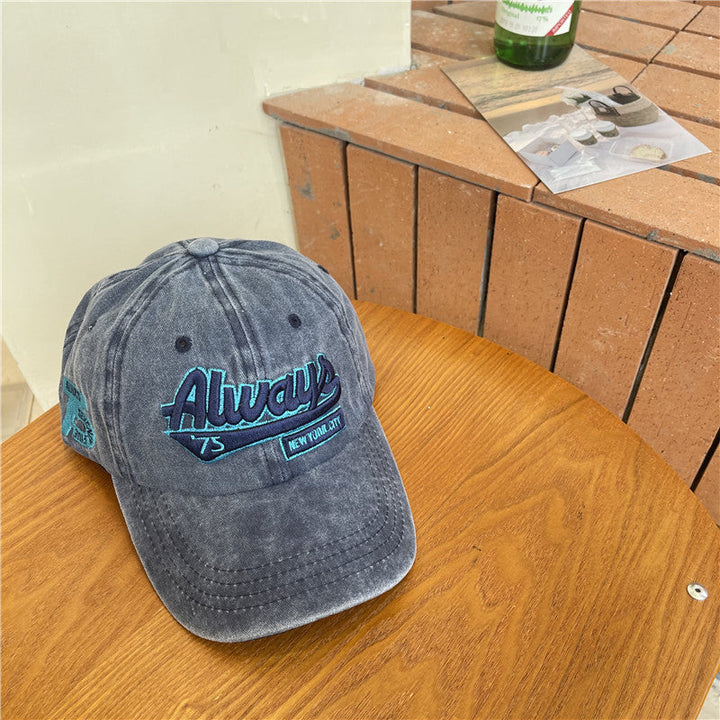 Men's Vintage-Inspired Distressed Cotton Baseball Cap Kalsten