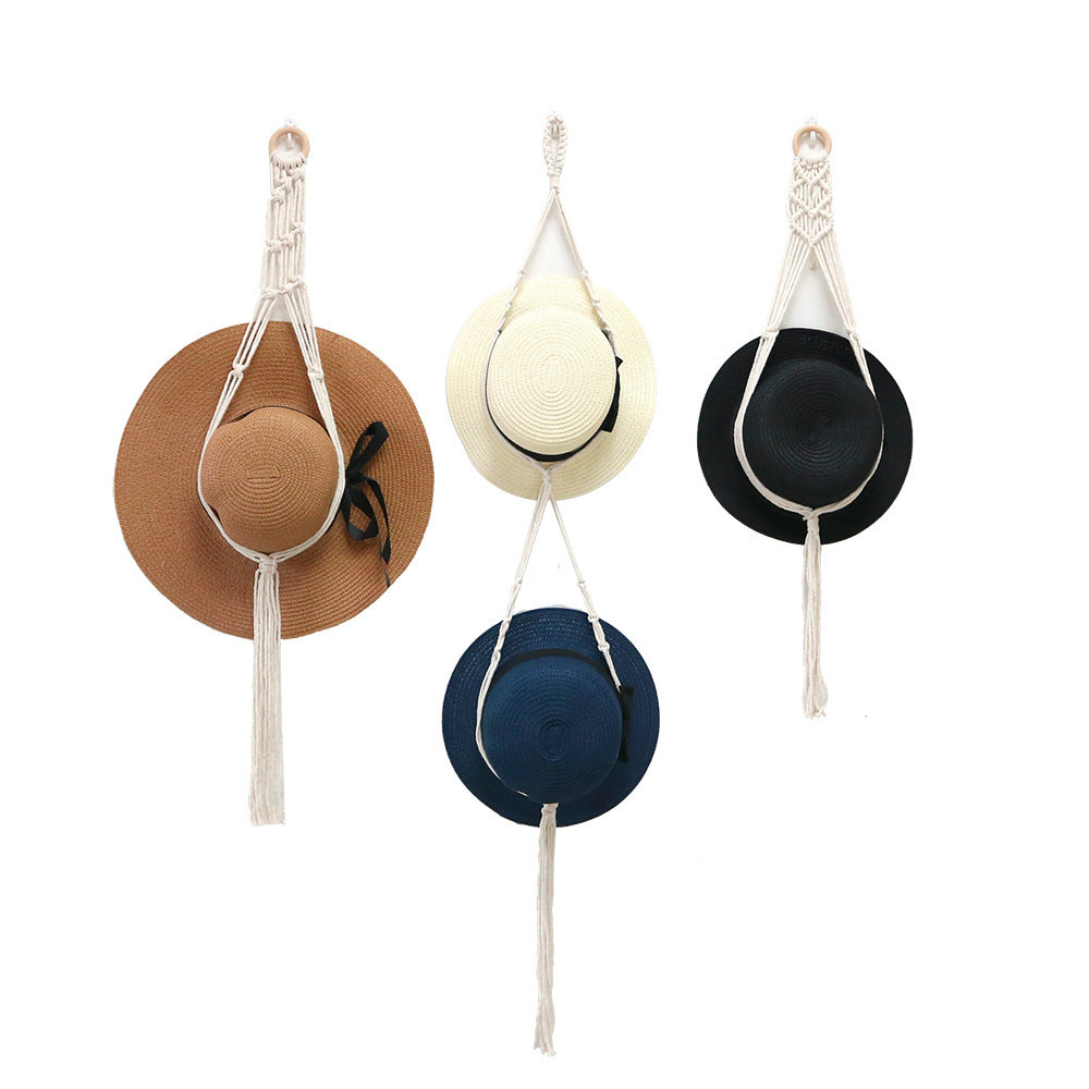 Stylish Macrame Hat Organizer Acalora
