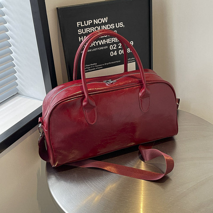 Elegant Leather Overnight Duffle Bag Kalsten