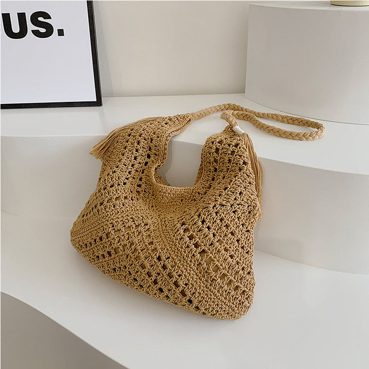 Handcrafted macrame shoulder bag with braided details Kalsten