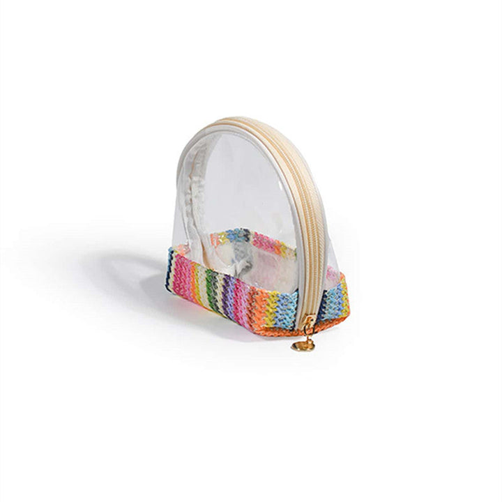 Transparent cosmetic bag with colorful bottom Kalsten