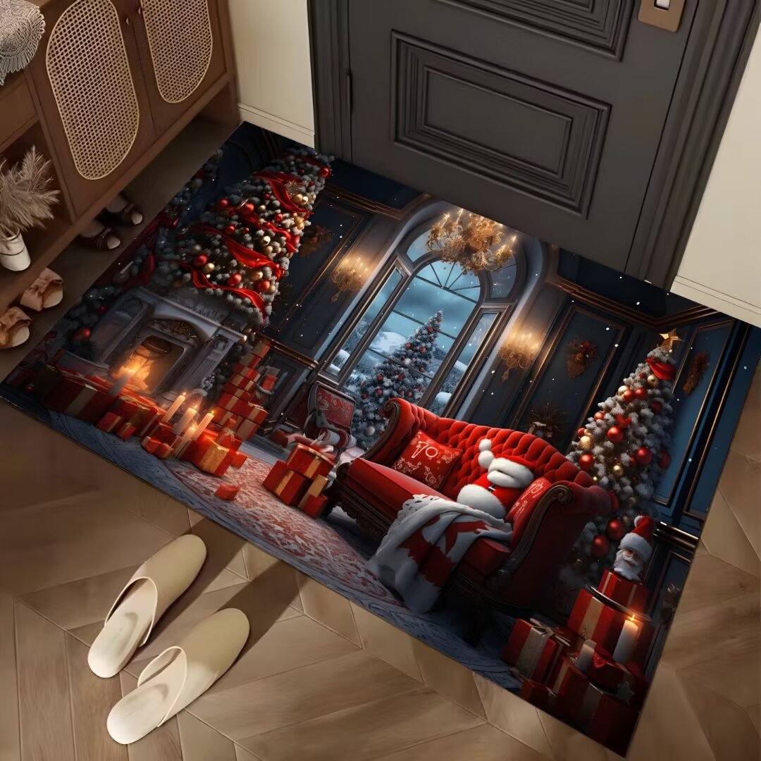 Festive Winter-Themed Entrance Mat Kalsten