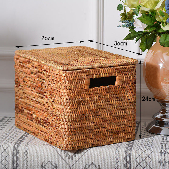 Women rectangular rattan storage basket Kalsten