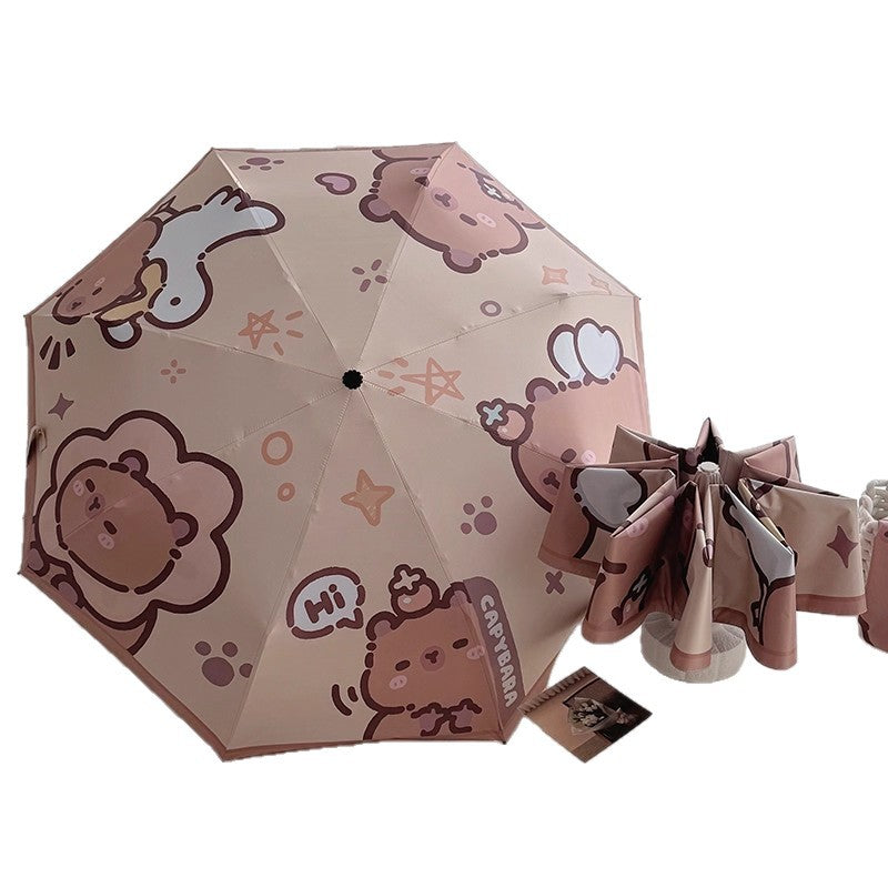 Women's high-quality folding umbrella with playful animal motif Kalsten