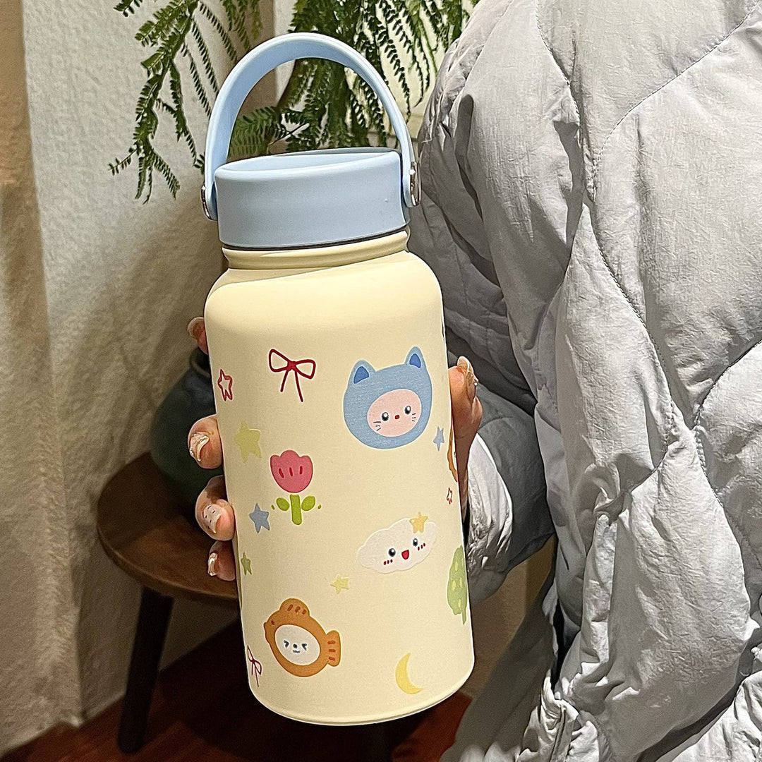Women’s insulated bottle with practical carrying bag and playful design Kalsten