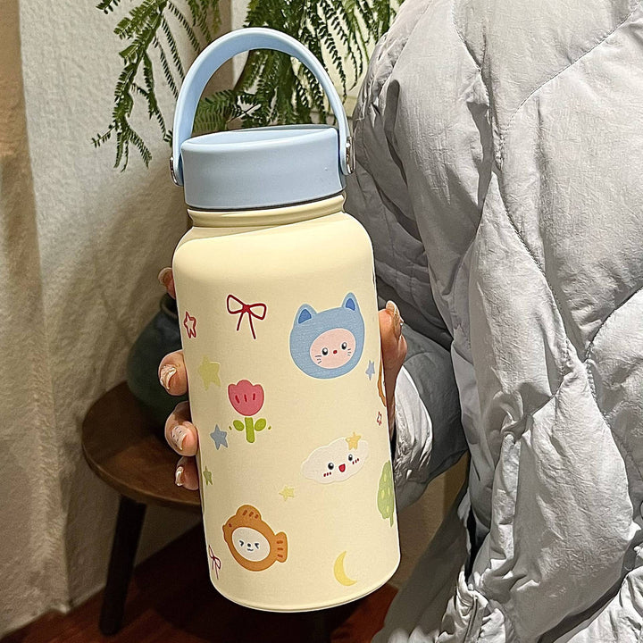 Women’s insulated bottle with practical carrying bag and playful design Kalsten