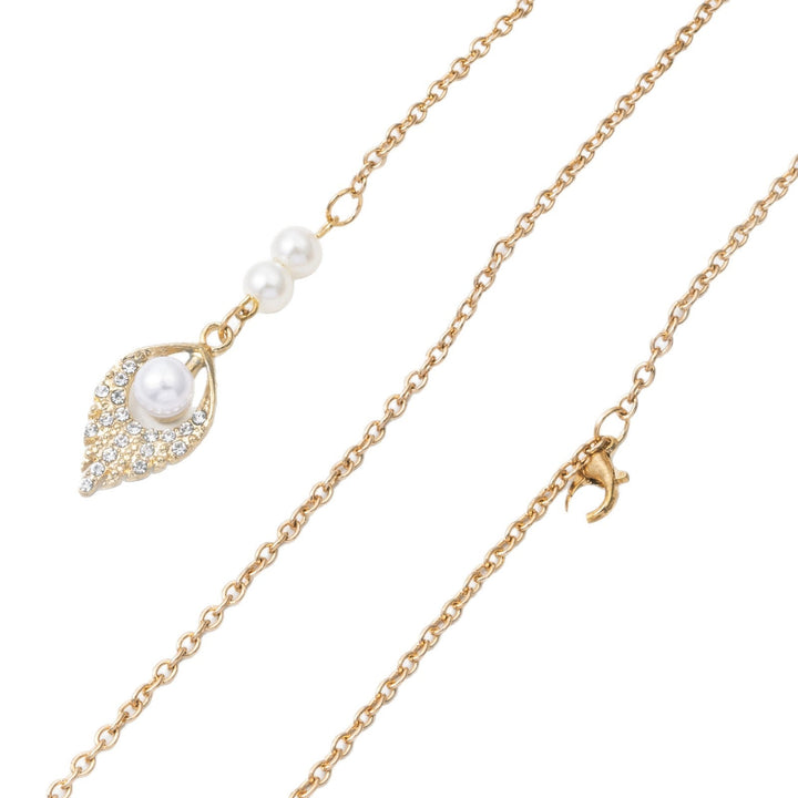 Elegant Dangle Pearl Earrings with Chain Kalsten