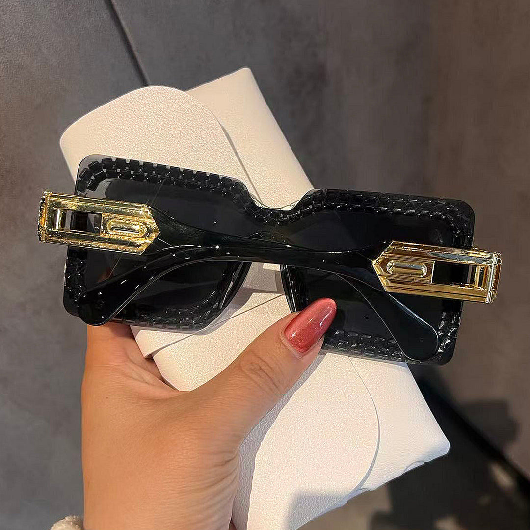 Women's Fashion Oversized Sunglasses with Sparkling Crystal Accents Kalsten