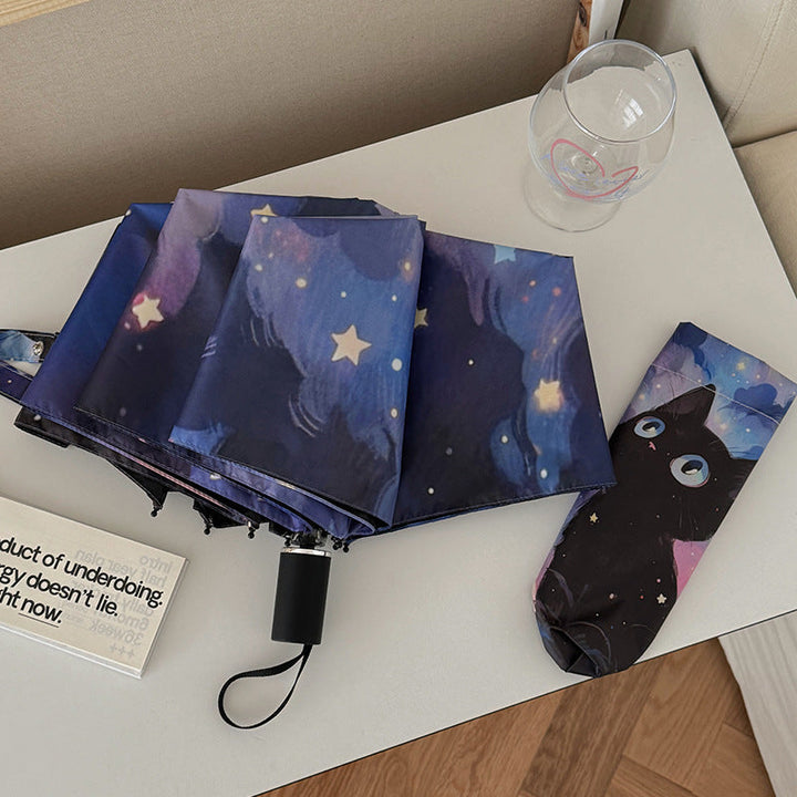 Women's umbrella with cute cat design by Kalsten