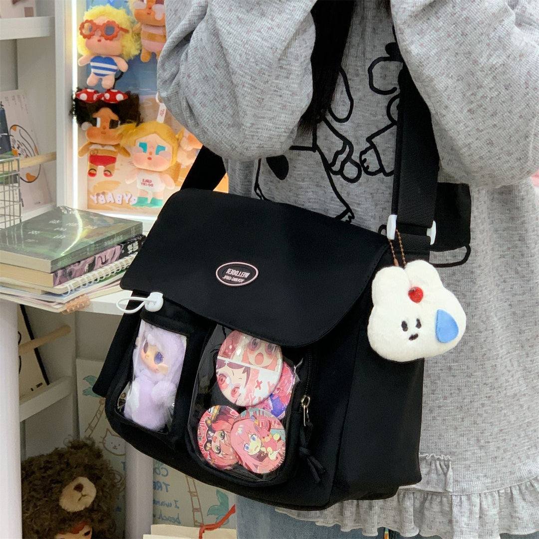 Multi-Pocket Messenger Bag School Backpack
