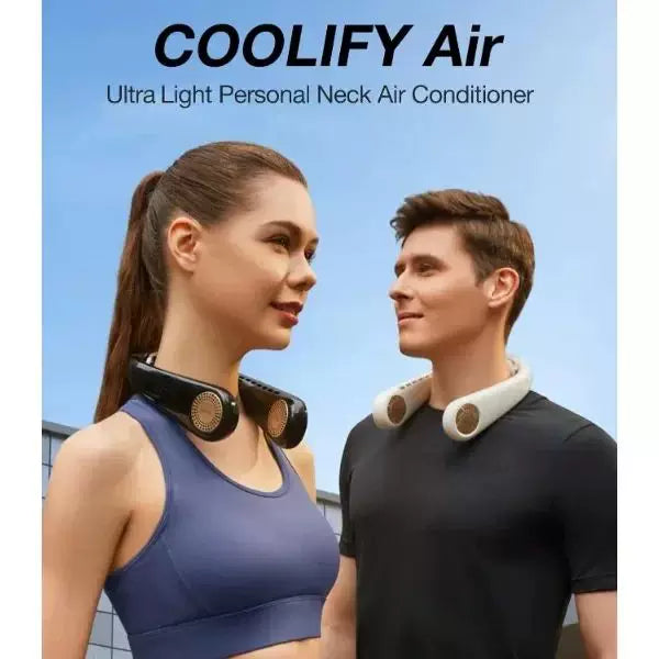 Unisex one size ergonomic bladeless neck air cooler with adjustable turbine vents Kalsten